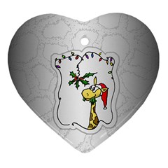 The Hungry Giraffe Heart Ornament