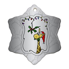 The Hungry Giraffe Snowflake Ornament by Contest1609615