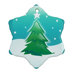 Winter Paradise Snowflake Ornament (two Sides)