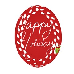 Happy Holidays! Ornament (oval Filigree)