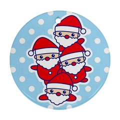 Santa s Round Ornament