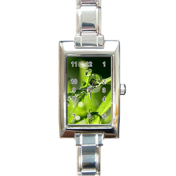 Waterdrops Rectangular Italian Charm Watch