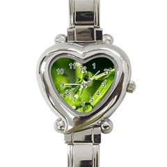 Waterdrops Heart Italian Charm Watch  by Siebenhuehner