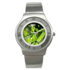 Waterdrops Stainless Steel Watch (unisex) by Siebenhuehner