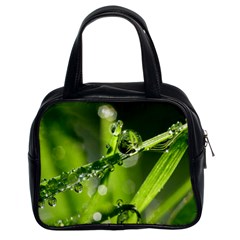 Waterdrops Classic Handbag (two Sides) by Siebenhuehner