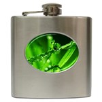 Waterdrops Hip Flask Front