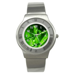 Waterdrops Stainless Steel Watch (unisex) by Siebenhuehner