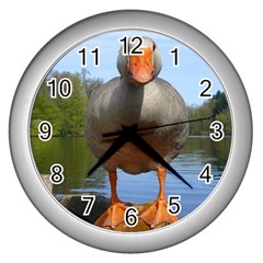 Geese Wall Clock (silver) by Siebenhuehner