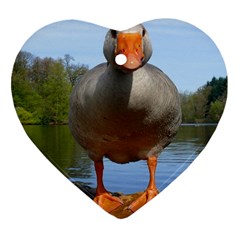 Geese Heart Ornament (two Sides) by Siebenhuehner