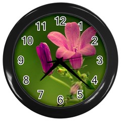 Campanula Close Up Wall Clock (black) by Siebenhuehner