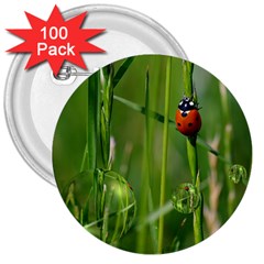 Ladybird 3  Button (100 Pack) by Siebenhuehner