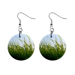 Grass Mini Button Earrings by Siebenhuehner