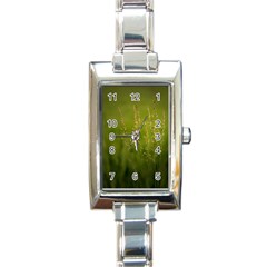 Grass Rectangular Italian Charm Watch by Siebenhuehner