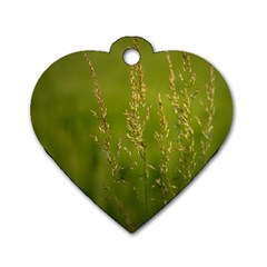 Grass Dog Tag Heart (one Sided)  by Siebenhuehner