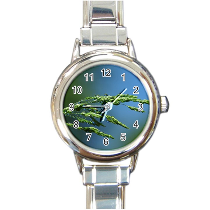 Waterdrops Round Italian Charm Watch