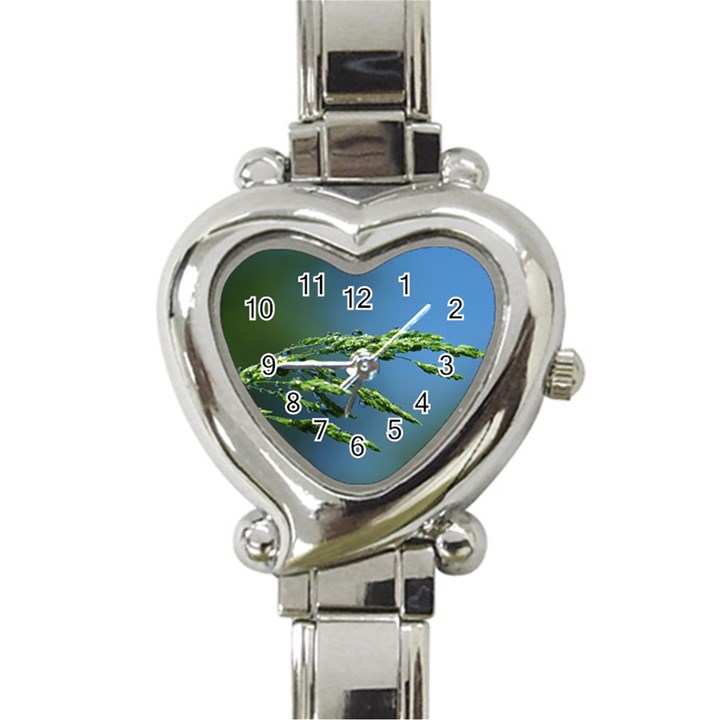 Waterdrops Heart Italian Charm Watch 