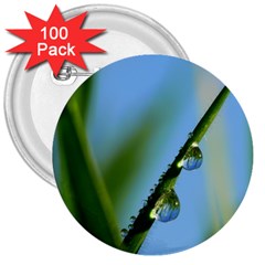 Waterdrops 3  Button (100 Pack) by Siebenhuehner