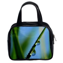 Waterdrops Classic Handbag (two Sides)