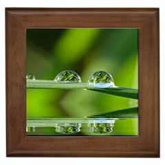 Waterdrops Framed Ceramic Tile