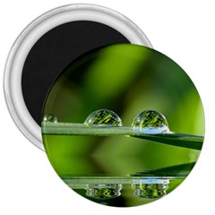 Waterdrops 3  Button Magnet by Siebenhuehner