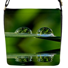 Waterdrops Flap Closure Messenger Bag (small) by Siebenhuehner