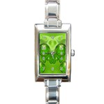 Magic Balls Rectangular Italian Charm Watch Front