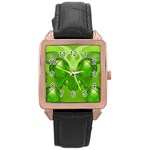 Magic Balls Rose Gold Leather Watch  Front