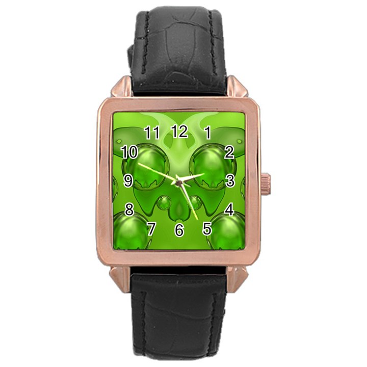 Magic Balls Rose Gold Leather Watch 