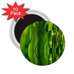 Green Bubbles  2.25  Button Magnet (10 pack) Front