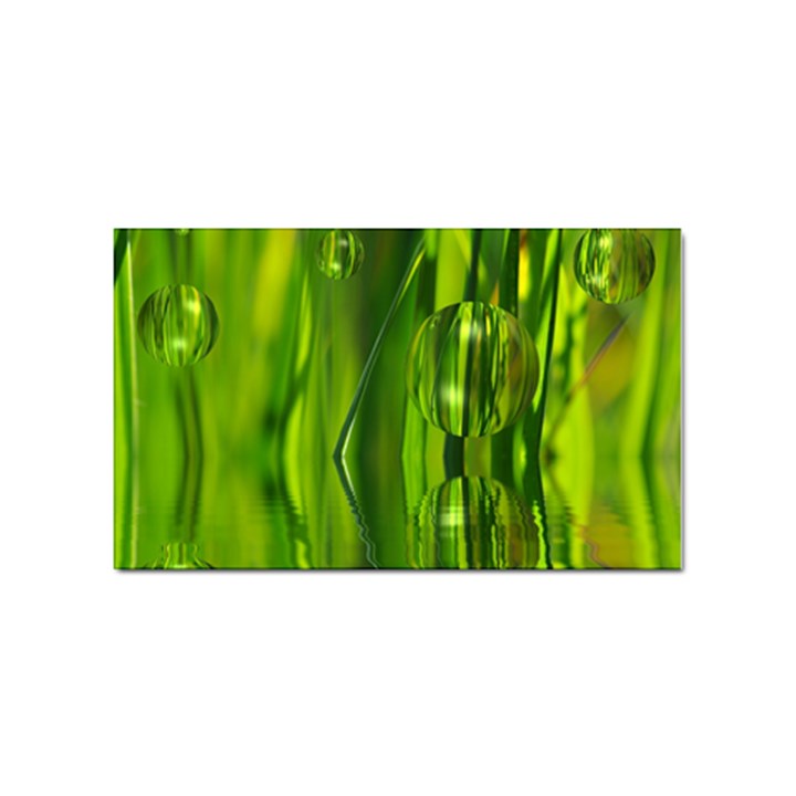 Green Bubbles  Sticker 100 Pack (Rectangle)