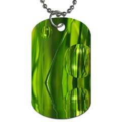 Green Bubbles  Dog Tag (two-sided)  by Siebenhuehner