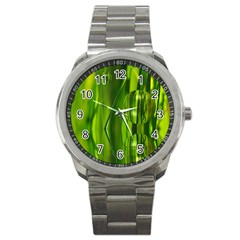 Green Bubbles  Sport Metal Watch by Siebenhuehner