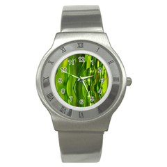 Green Bubbles  Stainless Steel Watch (unisex) by Siebenhuehner