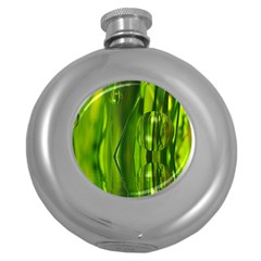 Green Bubbles  Hip Flask (round) by Siebenhuehner