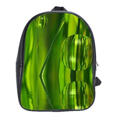 Green Bubbles  School Bag (xl) by Siebenhuehner