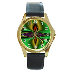 Magic Balls Round Metal Watch (gold Rim) 