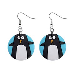 Hello Penguin Mini Button Earrings by PaolAllen