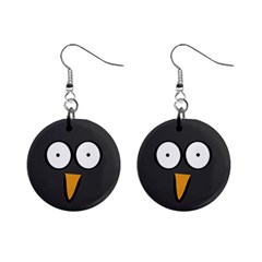 Penguin Close Up Mini Button Earrings