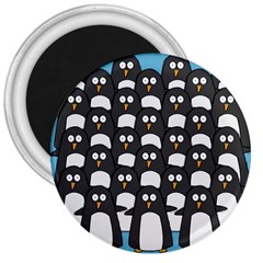 Penguin Group 3  Button Magnet