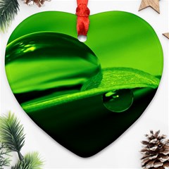 Green Drop Heart Ornament