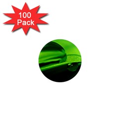 Green Drop 1  Mini Button Magnet (100 Pack)