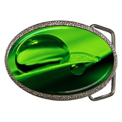 Green Drop Belt Buckle (oval) by Siebenhuehner