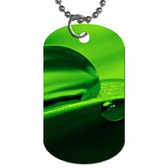 Green Drop Dog Tag (one Sided) by Siebenhuehner