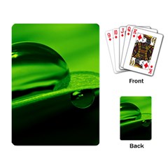 Green Drop Playing Cards Single Design by Siebenhuehner