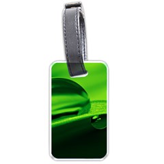 Green Drop Luggage Tag (one Side) by Siebenhuehner