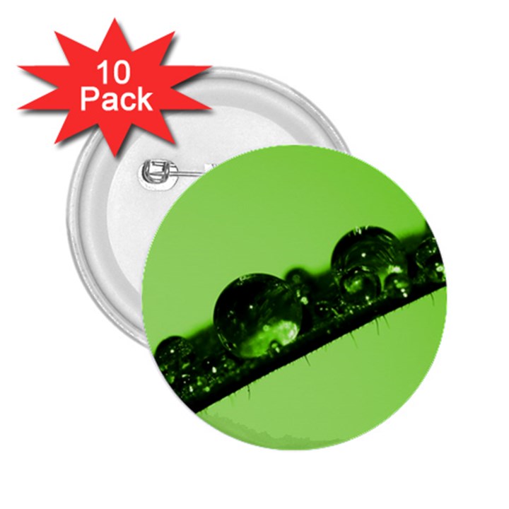 Green Drops 2.25  Button (10 pack)