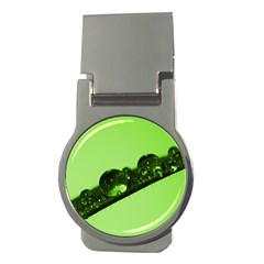 Green Drops Money Clip (round) by Siebenhuehner