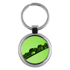 Green Drops Key Chain (round) by Siebenhuehner