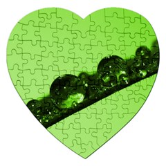 Green Drops Jigsaw Puzzle (heart)