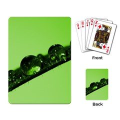 Green Drops Playing Cards Single Design by Siebenhuehner